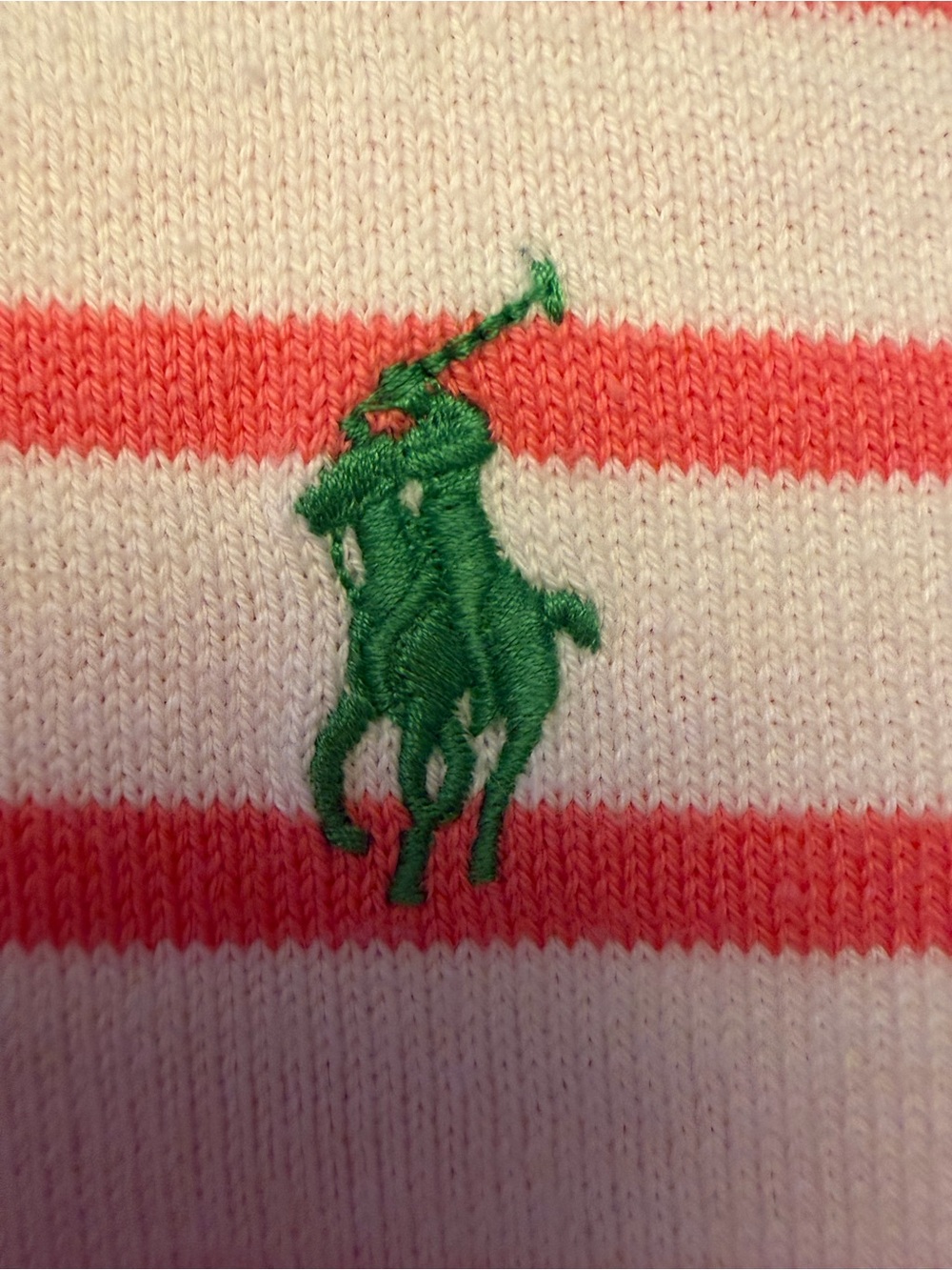 Ralph Lauren Sport Pink Stripe Crewneck Cotton Tee. Size M - Picture 4 of 8